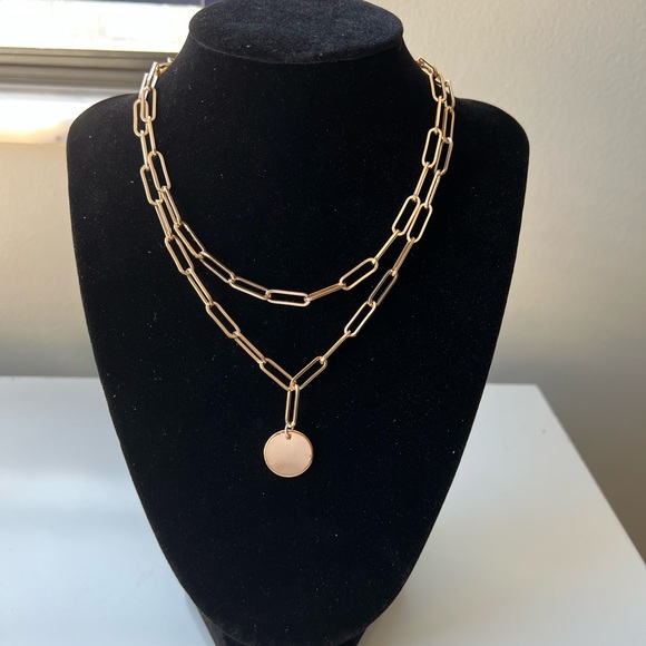 Layered Link Chain Necklace - Picture 2 of 2